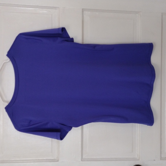 Athletic Works Women's Shirt Blue Size M(8-10) V Neck - Picture 7 of 7